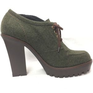 YSL Wool Oxford Booties 8US/39EU